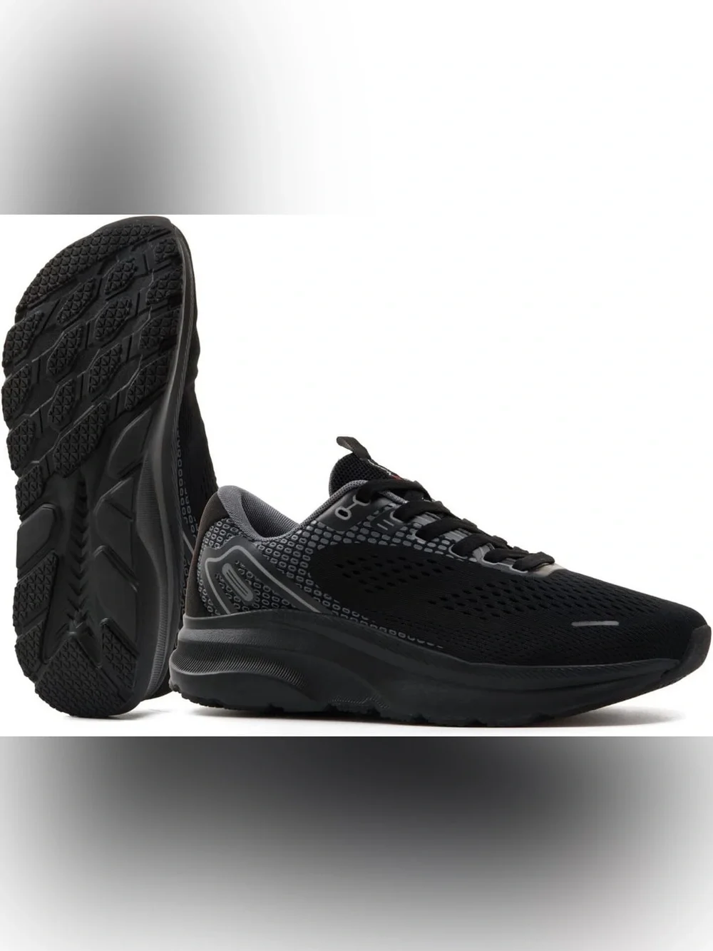 JACKSHIBO Wide Toe Box Shoes Men Arch Support Zero Drop Black Sneakers size 7W